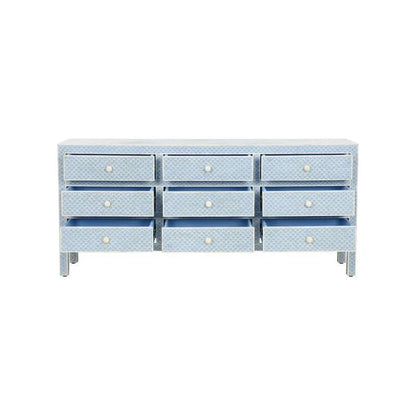 Milford Bone Inlay Patterned Blue Dresser - LOOMLAN - Chelsea House - Dressers