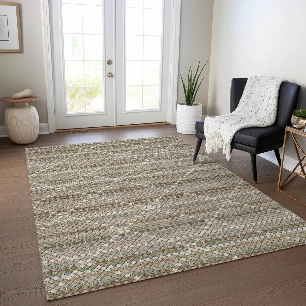Millicent Brown Washable Indoor - Outdoor Rug - LOOMLAN - LOOMLAN Rugs - Outdoor Rugs