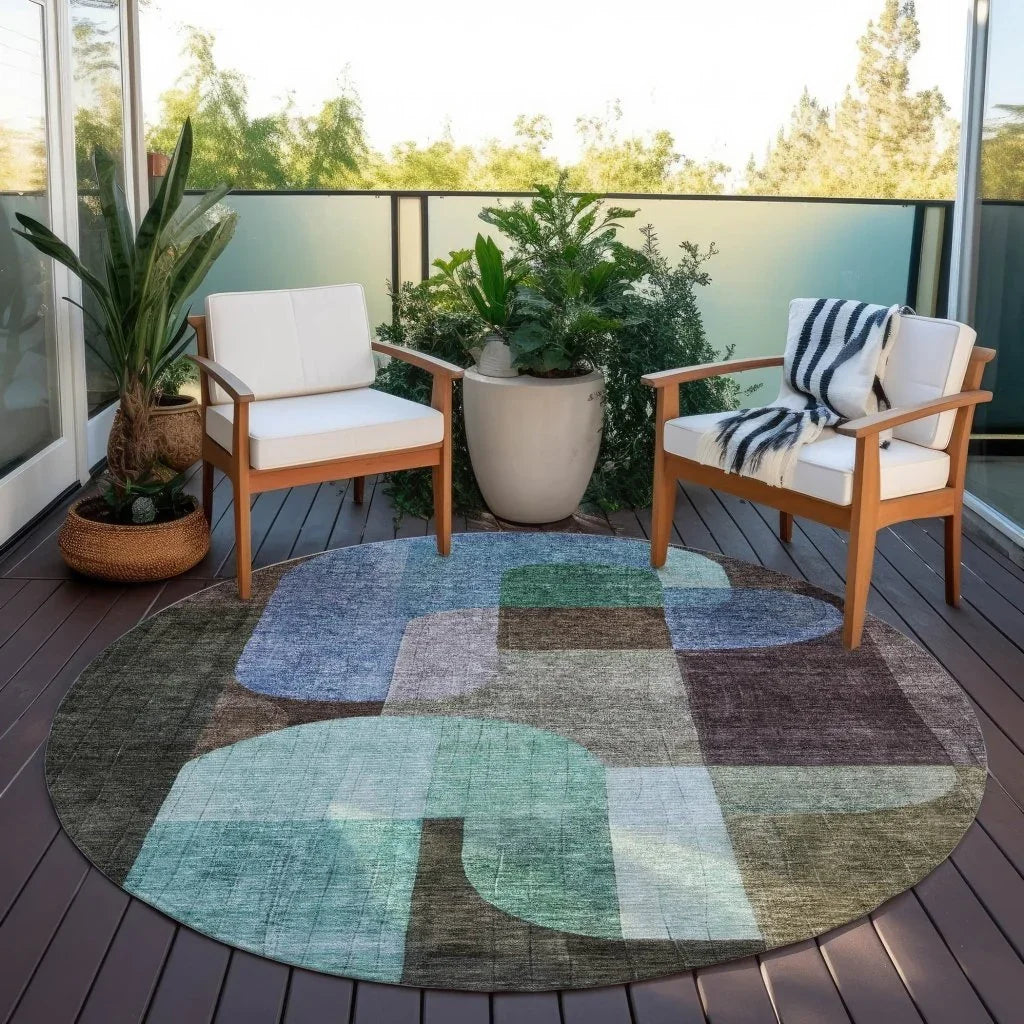 Milo Brown Washable Indoor-Outdoor Rug-Outdoor Rugs-LOOMLAN Rugs-LOOMLAN