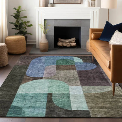 Milo Brown Washable Indoor-Outdoor Rug-Outdoor Rugs-LOOMLAN Rugs-LOOMLAN