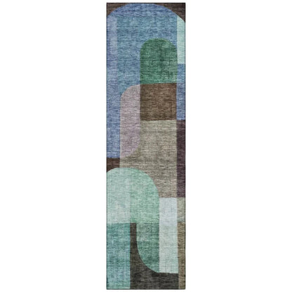Milo Brown Washable Indoor-Outdoor Rug-Outdoor Rugs-LOOMLAN Rugs-2'3" x 7'6"-LOOMLAN