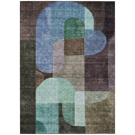 Milo Brown Washable Indoor-Outdoor Rug-Outdoor Rugs-LOOMLAN Rugs-2'6" x 3'10"-LOOMLAN