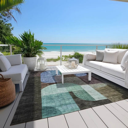 Milo Brown Washable Indoor-Outdoor Rug-Outdoor Rugs-LOOMLAN Rugs-LOOMLAN