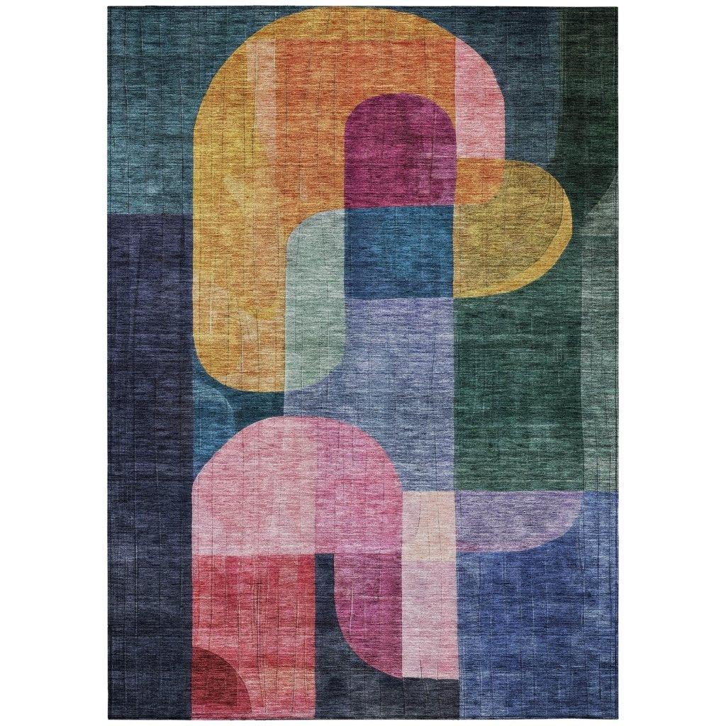 Milo Green Washable Indoor-Outdoor Rug-Outdoor Rugs-LOOMLAN Rugs-2'6" x 3'10"-LOOMLAN