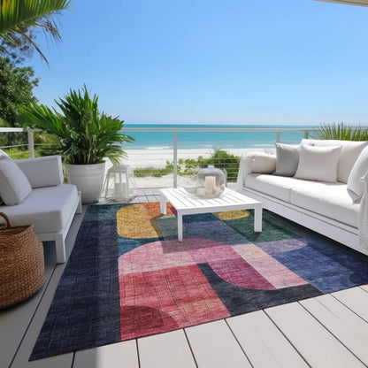 Milo Green Washable Indoor-Outdoor Rug-Outdoor Rugs-LOOMLAN Rugs-LOOMLAN