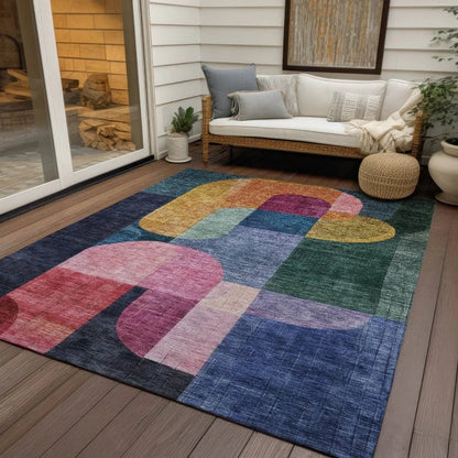 Milo Green Washable Indoor-Outdoor Rug-Outdoor Rugs-LOOMLAN Rugs-LOOMLAN