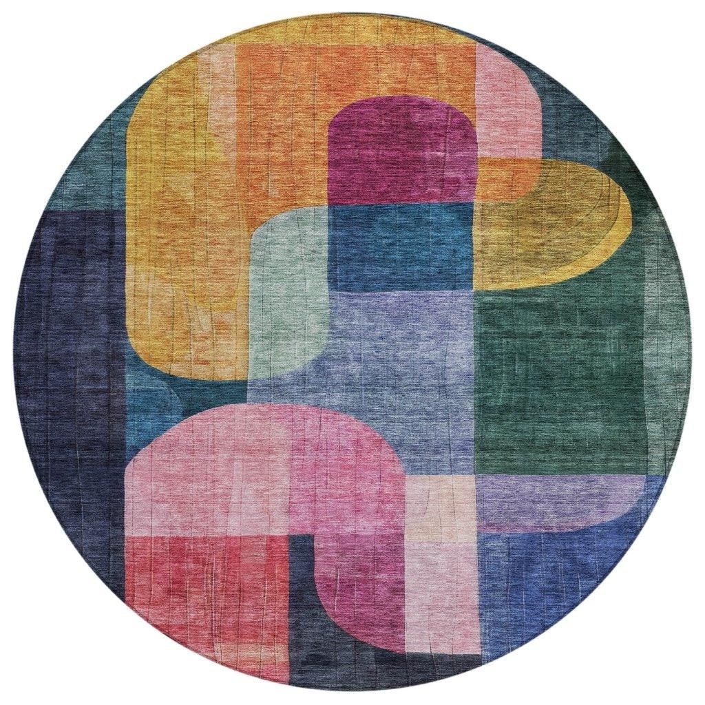 Milo Green Washable Indoor-Outdoor Rug-Outdoor Rugs-LOOMLAN Rugs-8' x 8'-LOOMLAN