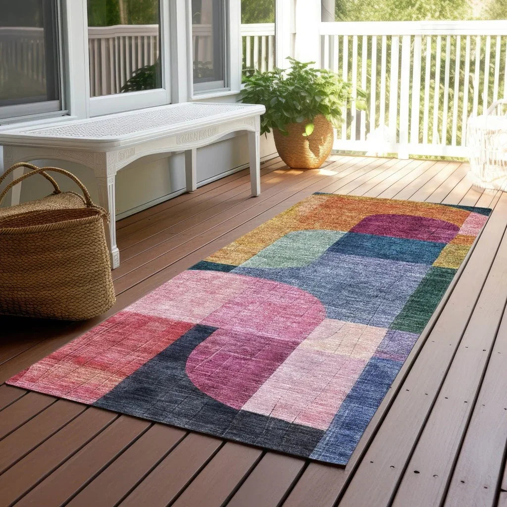 Milo Green Washable Indoor-Outdoor Rug-Outdoor Rugs-LOOMLAN Rugs-LOOMLAN