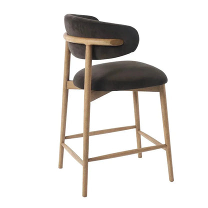 Milo Luxurious Leather Counter Stool - LOOMLAN - LH Imports - Counter Stools