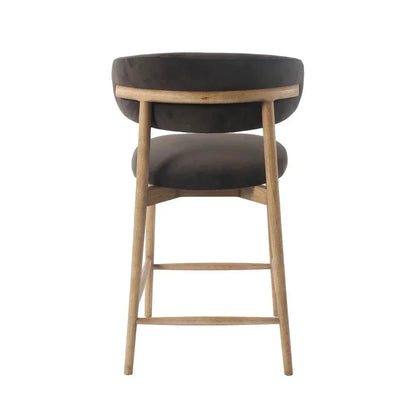 Milo Luxurious Leather Counter Stool - LOOMLAN - LH Imports - Counter Stools