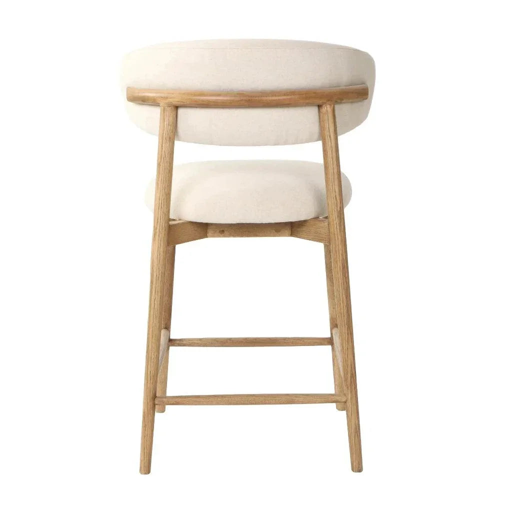 Milo Luxurious Leather Counter Stool - LOOMLAN - LH Imports - Counter Stools