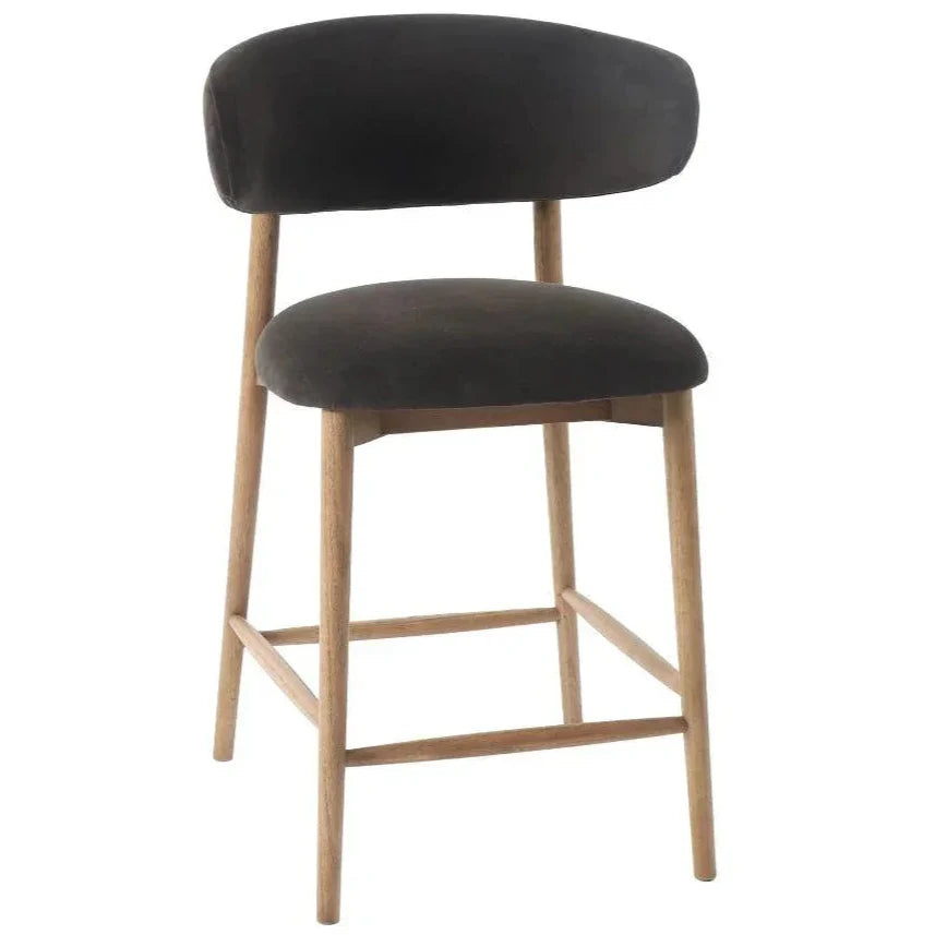 Milo Luxurious Leather Counter Stool - LOOMLAN - LH Imports - Counter Stools