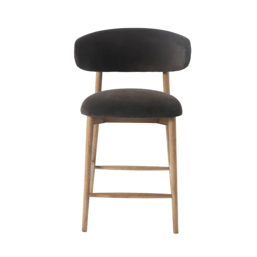 Milo Luxurious Leather Counter Stool - LOOMLAN - LH Imports - Counter Stools