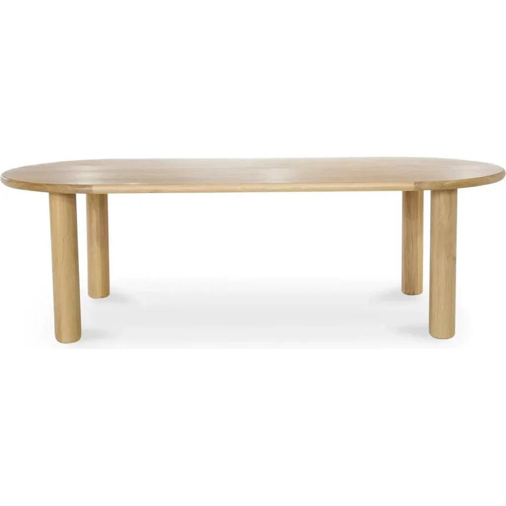 Milo Natural Solid Geometric Dining Table-Dining Tables-Moe's Home-LOOMLAN