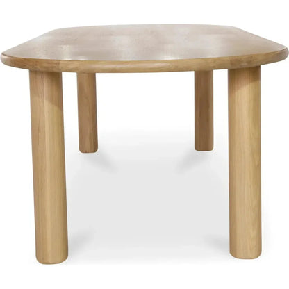 Milo Natural Solid Geometric Dining Table-Dining Tables-Moe's Home-LOOMLAN