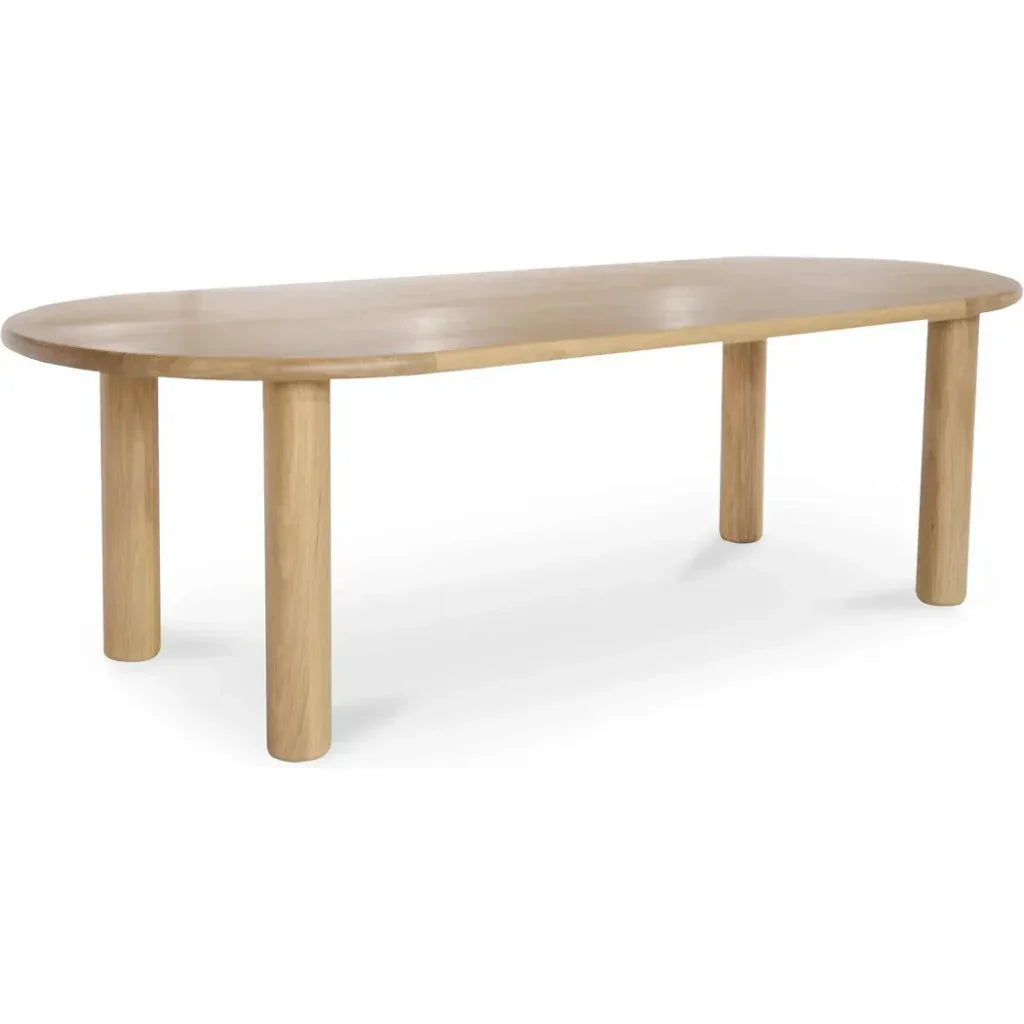 Milo Natural Solid Geometric Dining Table-Dining Tables-Moe's Home-LOOMLAN