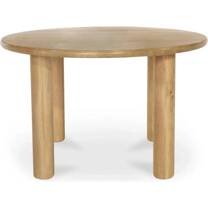 Milo Natural Solid Oak Round Dining Table-Dining Tables-Moe's Home-LOOMLAN