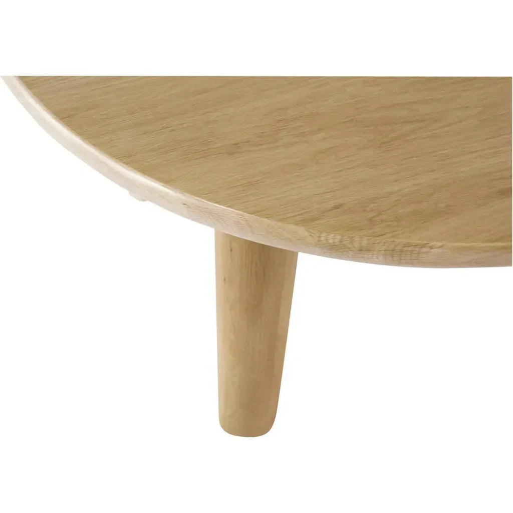 Milo Natural Solid Oak Round Dining Table-Dining Tables-Moe's Home-LOOMLAN