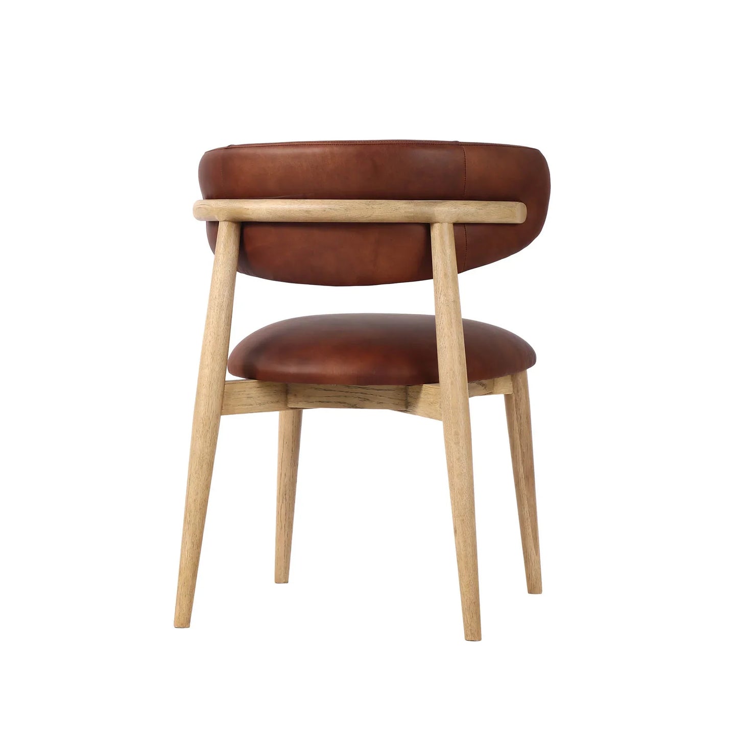 Milo Vintage Leather Armless Dining Chair
