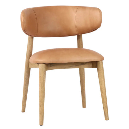 Milo Vintage Leather Armless Dining Chair - LOOMLAN - LH Imports - Dining Chairs