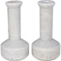 Milos Decorative Marble Candle Holder 2PC - LOOMLAN - Noir - Candle Holders