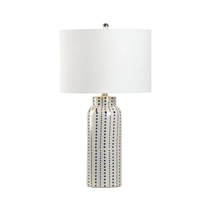 Milton Hand - Painted Ceramic Blue Pattern Table Lamp - LOOMLAN - Chelsea House - Table Lamps