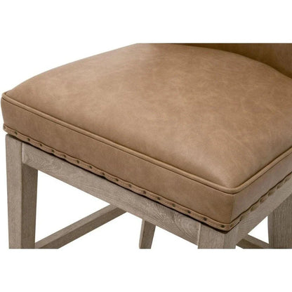 Milton Leather Swivel Counter Stool - LOOMLAN - Essentials For Living - Counter Stools