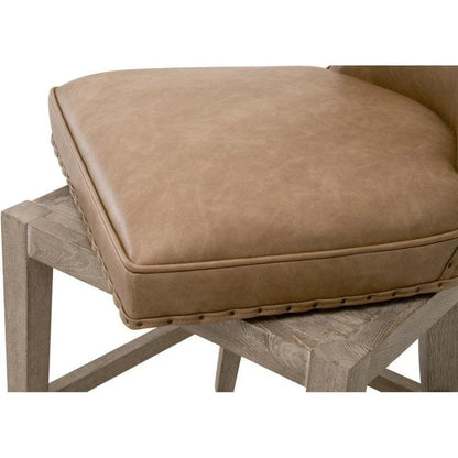 Milton Leather Swivel Counter Stool - LOOMLAN - Essentials For Living - Counter Stools