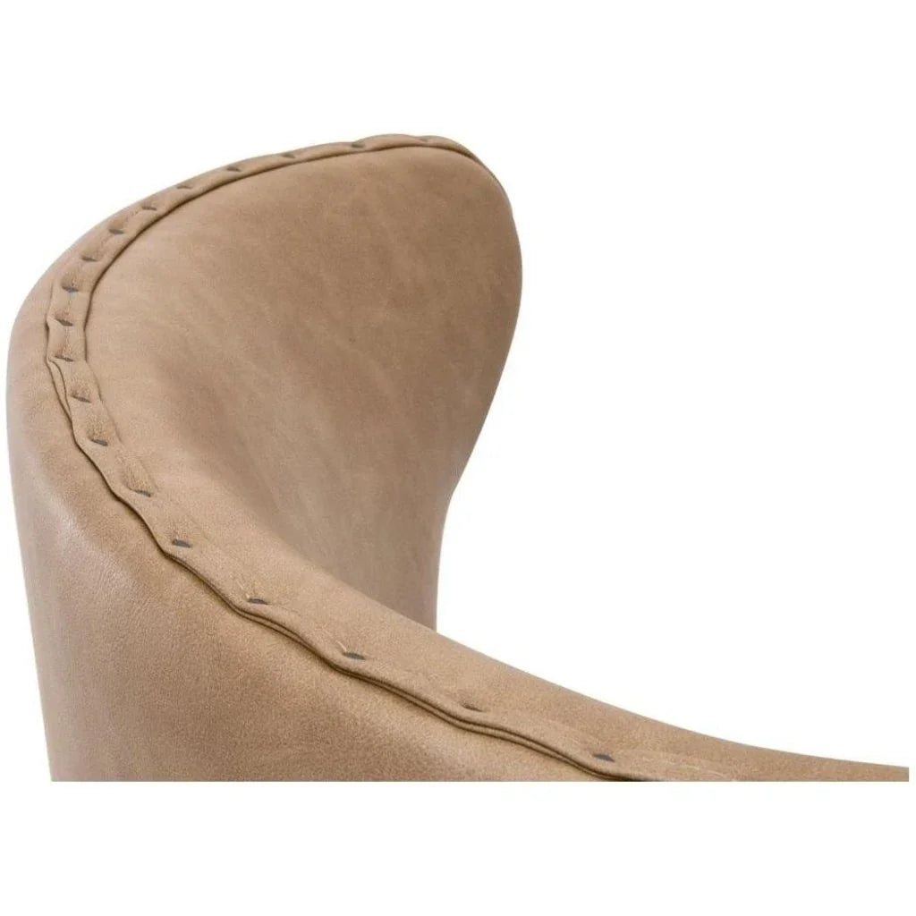 Milton Leather Swivel Counter Stool - LOOMLAN - Essentials For Living - Counter Stools