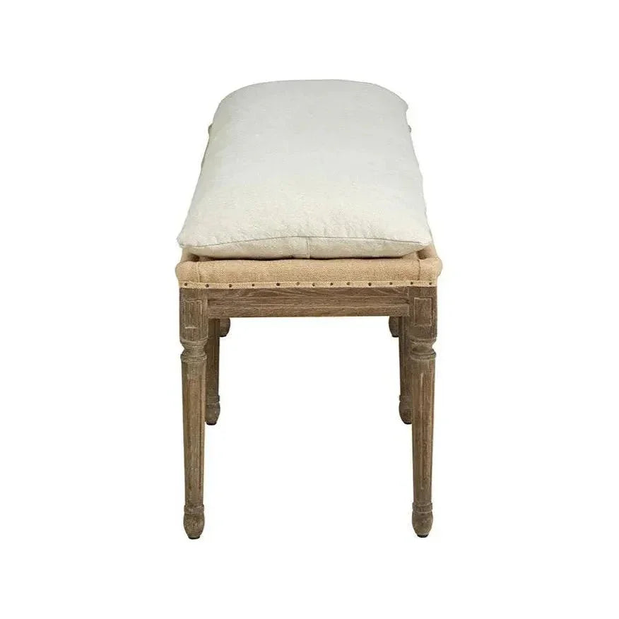Milton Linen Stylish Bench - LOOMLAN - Furniture Classics - Dining Benches