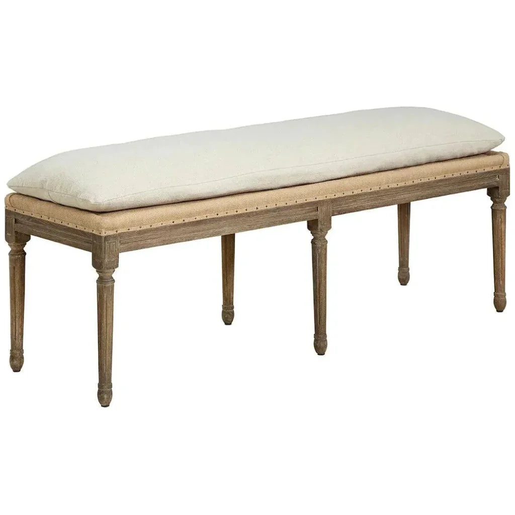 Milton Linen Stylish Bench - LOOMLAN - Furniture Classics - Dining Benches