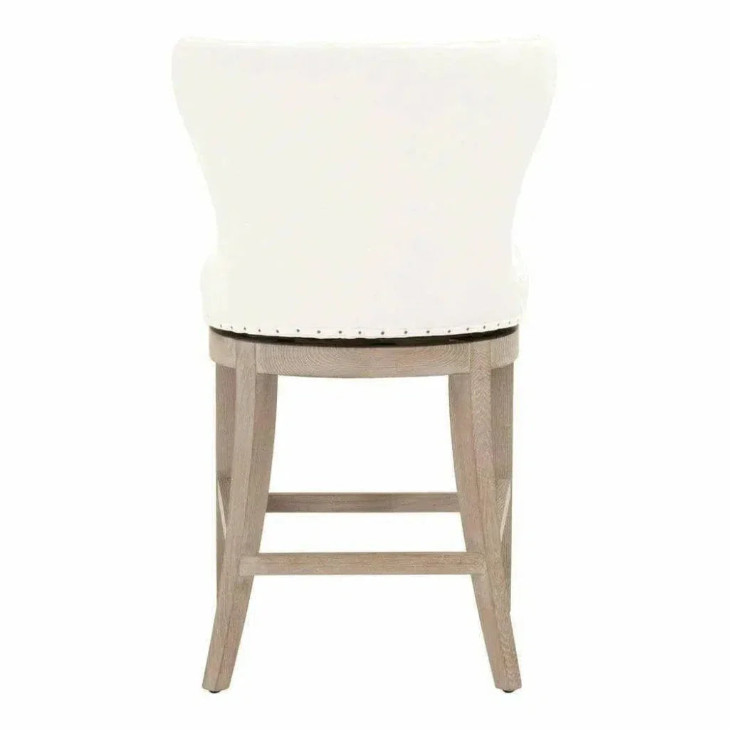 Milton Swivel Counter Stool LiveSmart White - LOOMLAN - Essentials For Living - Counter Stools