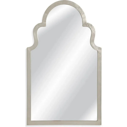 Mina Wood Silver Vertical Wall Mirror - LOOMLAN - Bassett Mirror - Wall Mirrors