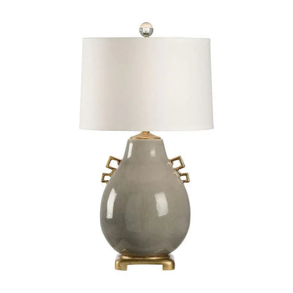 Ming White Glazed Ceramic Table Lamp - LOOMLAN - Wildwood - Table Lamps