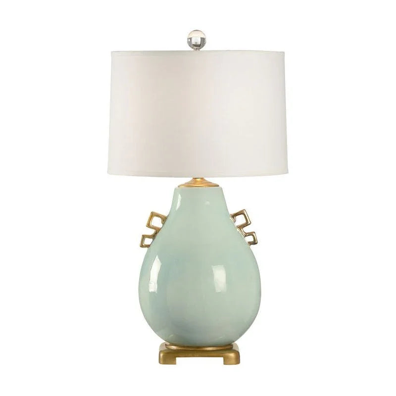 Ming White Glazed Ceramic Table Lamp - LOOMLAN - Wildwood - Table Lamps