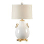 Ming White Glazed Ceramic Table Lamp - LOOMLAN - Wildwood - Table Lamps