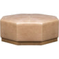Mingle Leather In Collins Celadon Ottoman - LOOMLAN - Olivia + Quinn - Ottomans