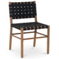 Mira Black Solid Teak Frame Outdoor Dining Chair-Outdoor Dining Chairs-Moe's Home-LOOMLAN