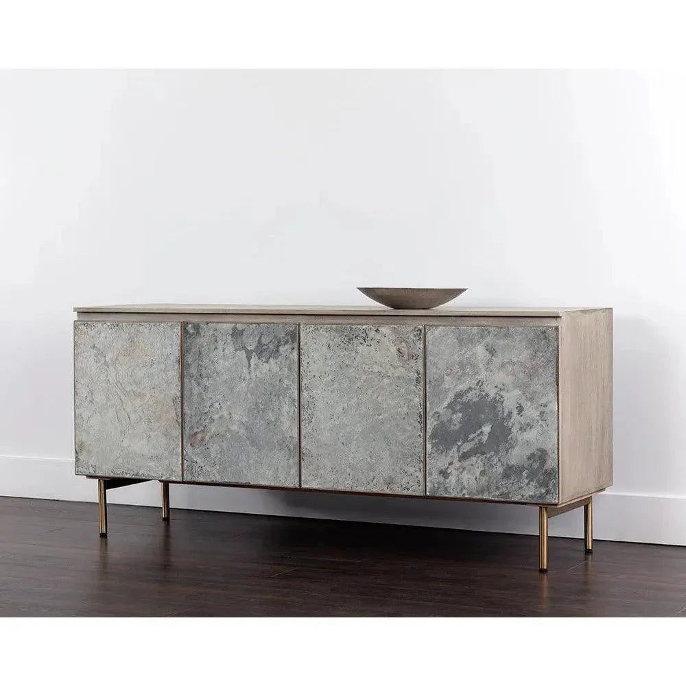 Mirabelli Sideboard Brass Legs & Cord Management - LOOMLAN - SUNPAN - Sideboards