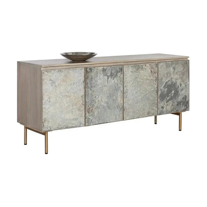 Mirabelli Sideboard Brass Legs & Cord Management - LOOMLAN - SUNPAN - Sideboards