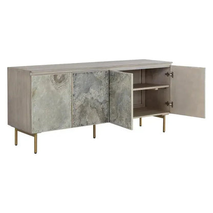 Mirabelli Sideboard Brass Legs & Cord Management - LOOMLAN - SUNPAN - Sideboards