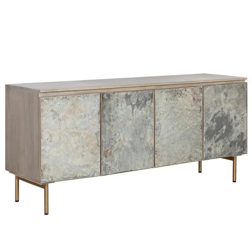 Mirabelli Sideboard Brass Legs & Cord Management - LOOMLAN - SUNPAN - Sideboards
