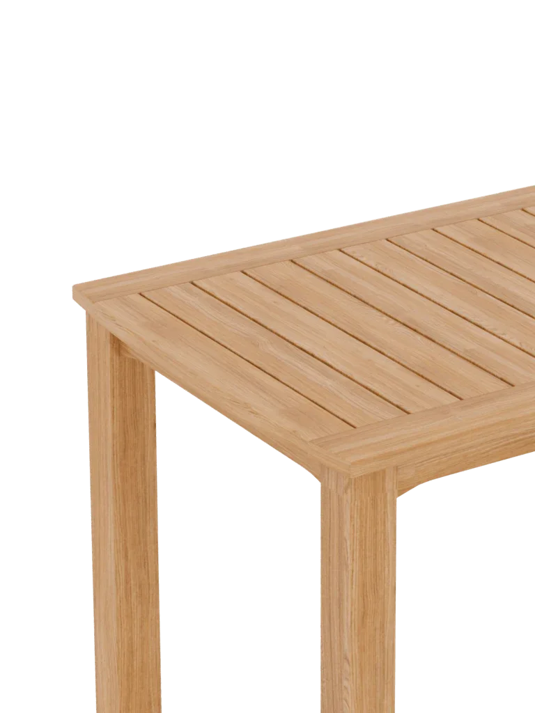 Mirador Teak Patio Rectangular Counter Height Table-Outdoor Counter Tables-HiTeak-LOOMLAN