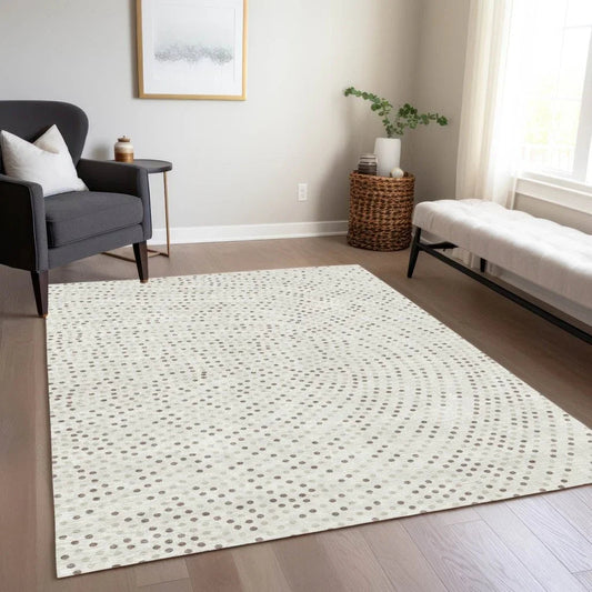 Mirelia Ivory Washable Indoor-Outdoor Rug-Outdoor Rugs-LOOMLAN Rugs-LOOMLAN