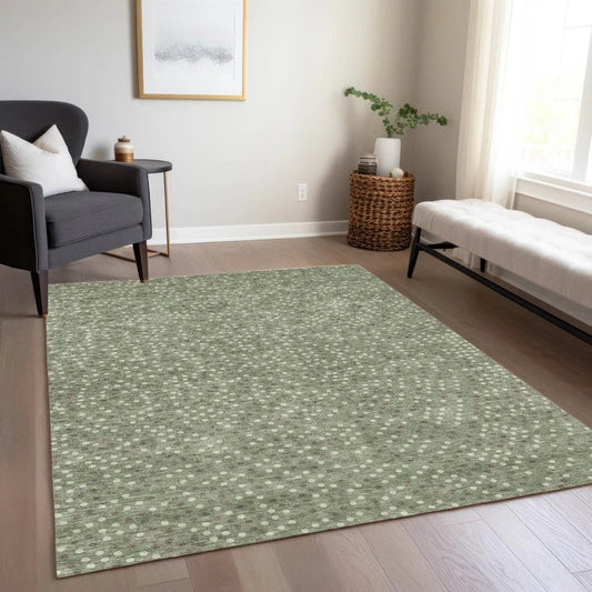 Mirelia Sage Washable Indoor-Outdoor Rug-Outdoor Rugs-LOOMLAN Rugs-LOOMLAN