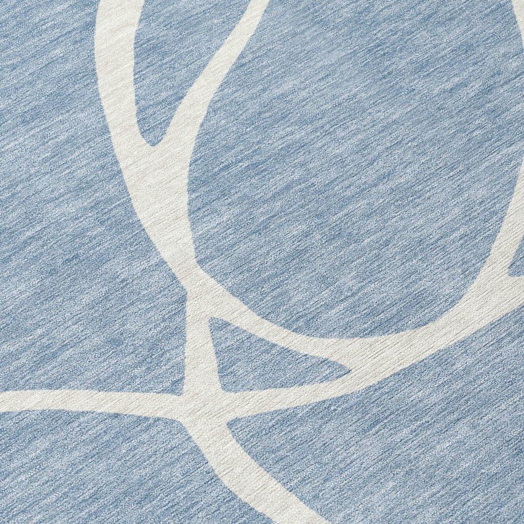 Mirelle Blue Washable Indoor-Outdoor Rug-Outdoor Rugs-LOOMLAN Rugs-LOOMLAN
