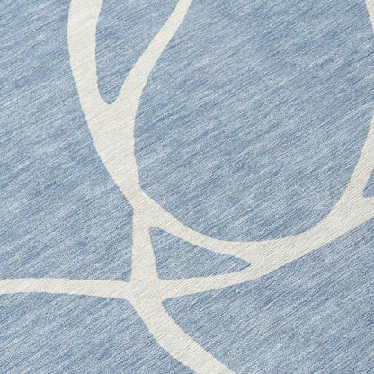 Mirelle Blue Washable Indoor-Outdoor Rug-Outdoor Rugs-LOOMLAN Rugs-LOOMLAN
