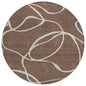 Mirelle Brown Washable Indoor-Outdoor Rug-Outdoor Rugs-LOOMLAN Rugs-8' x 8'-LOOMLAN