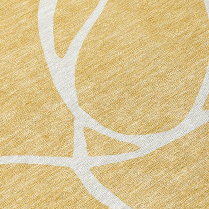 Mirelle Gold Washable Indoor-Outdoor Rug-Outdoor Rugs-LOOMLAN Rugs-LOOMLAN