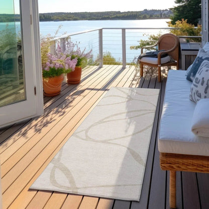 Mirelle Ivory Washable Indoor-Outdoor Rug-Outdoor Rugs-LOOMLAN Rugs-LOOMLAN